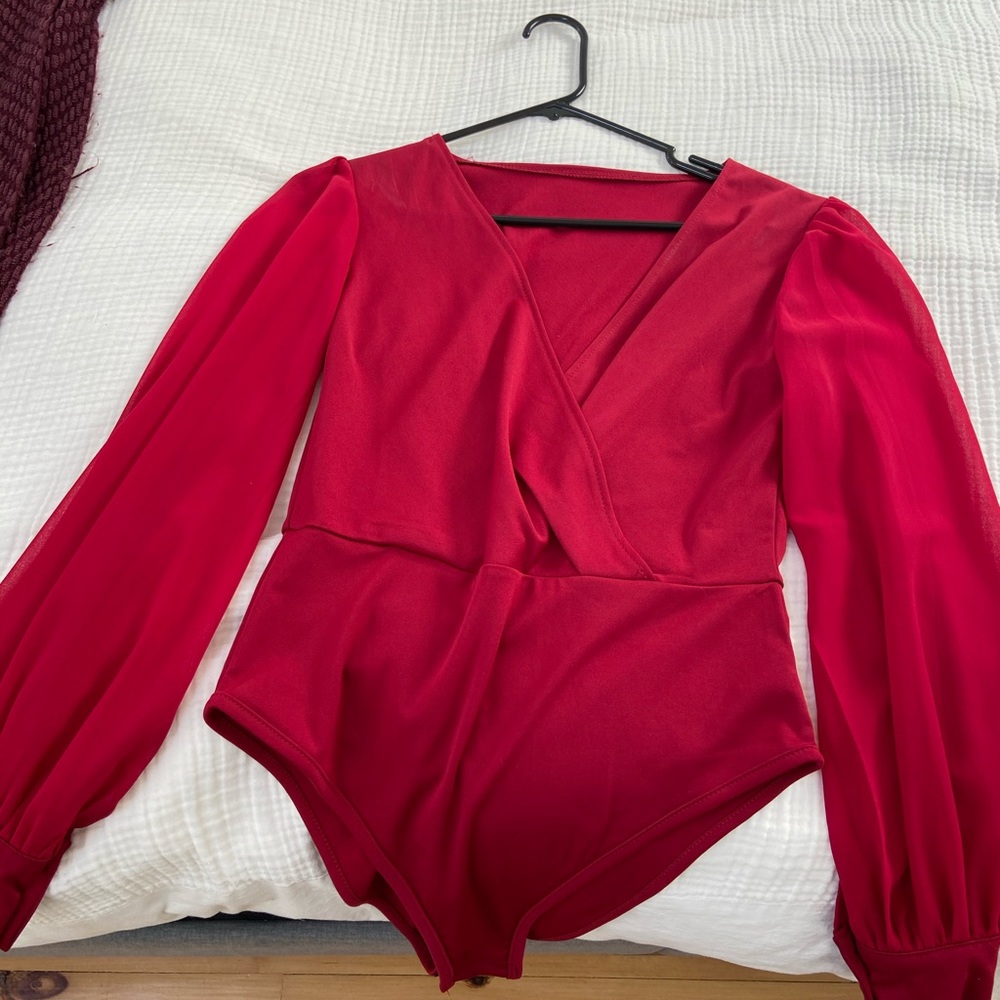 SHEIN size small red bodysuit, worn once